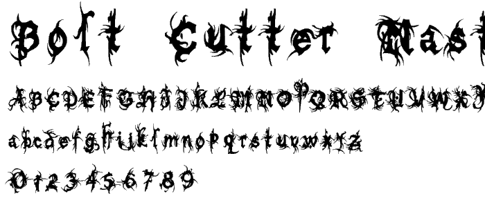 Bolt Cutter Nasty font